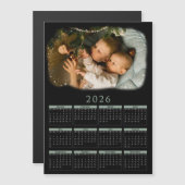 子供の写真入りマグネットカレンダー 2026年 (正面/裏面)