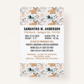 子供の写真識別安全犬のパターン子供 バッジ (裏面)