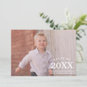 子供の写真 クラス 年度 卒業 案内状 (スタンド正面)