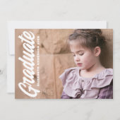 子供の写真 卒業式 案内状 (正面)