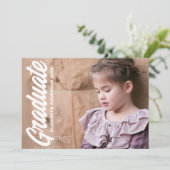 子供の写真 卒業式 案内状 (スタンド正面)