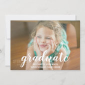 子供の写真 卒業式 案内状 (正面)