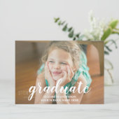 子供の写真 卒業式 案内状 (スタンド正面)