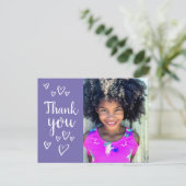 子供の写真 感謝カード ポストカード (スタンド正面)