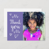 子供の写真 感謝カード ポストカード (正面/裏面)