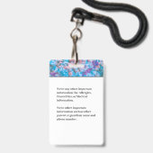 子供の写真ID識別カードのカスタム バッジ (Back with Lanyard)