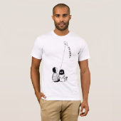 子供の凧揚げのシルエット Tシャツ (正面フル)