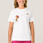子供の凧揚げ 幸せな子供時代 Tシャツ (正面)