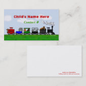 子供の列車のテレホンカード コーリングカード (正面/裏面)