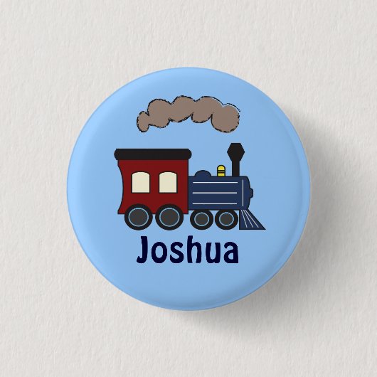 子供の列車の誕生会の好意ボタン 缶バッジ (正面)