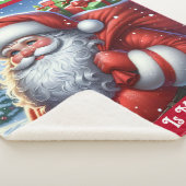 子供の初めてのクリスマス サンタクロース オーダーメイド 名前 シェルパブランケット (3/4)