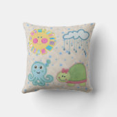 子供の動機を持つ枕 クッション (裏面)