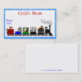 子供の動物の列車のテレホンカード コーリングカード (正面/裏面)