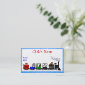 子供の動物の列車のテレホンカード コーリングカード (スタンド正面)