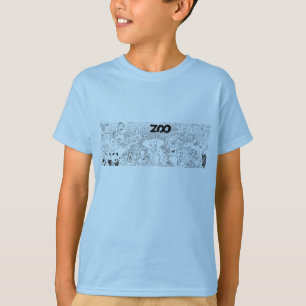 子供の動物園の漫画動物のTシャツ Tシャツ