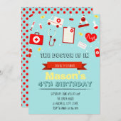 子供の医者の招待状 招待状 (正面/裏面)