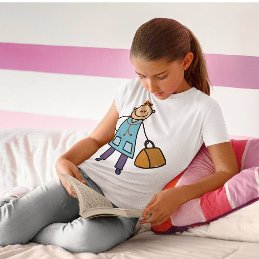子供の医者 キッズ メディカル キャラクター Tシャツ