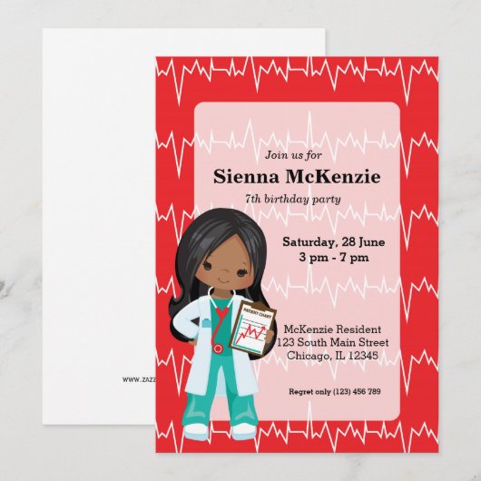 子供の医者 招待状 (正面/裏面)