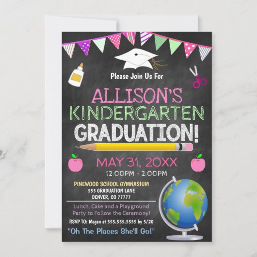 子供の卒業式招待状 招待状 (正面)