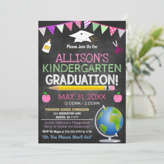 子供の卒業式招待状 招待状 (スタンド正面)