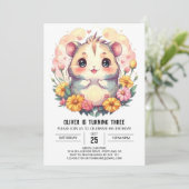 子供の印刷可能ハムスター誕生日 招待状 (スタンド正面)