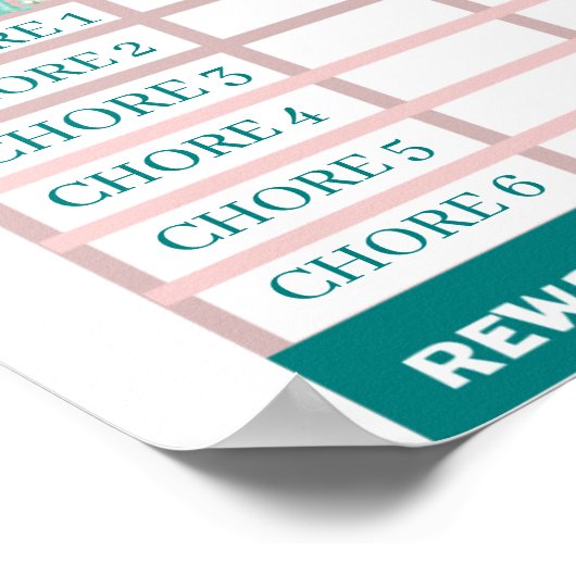 子供の印刷表、子供の雑用グラフ、動作チャー ポスター (角)