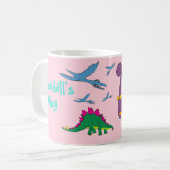 子供の名カラフル前Diolas Pastel Pink Mug コーヒーマグカップ (正面左)