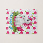 子供の名前かわいいユニコーンパズル学の活動 ジグソーパズル (横)