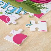 子供の名前かわいいユニコーンパズル学の活動 ジグソーパズル (側面)