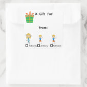 子供の名前のステッカーで愛らしい贈り物ラベル スクエアシール (バッグ)