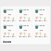 子供の名前のステッカーで愛らしい贈り物ラベル スクエアシール (シート)