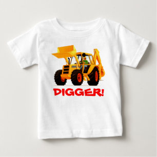 子供の名前をカスタムするの黄色の坑夫 ベビーTシャツ