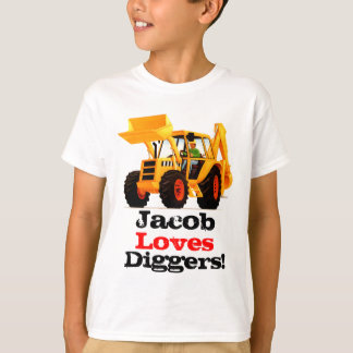 子供の名前をカスタムするの黄色の坑夫 Tシャツ