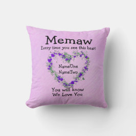 子供の名前を変更するミュー – 参照ハート愛 クッション