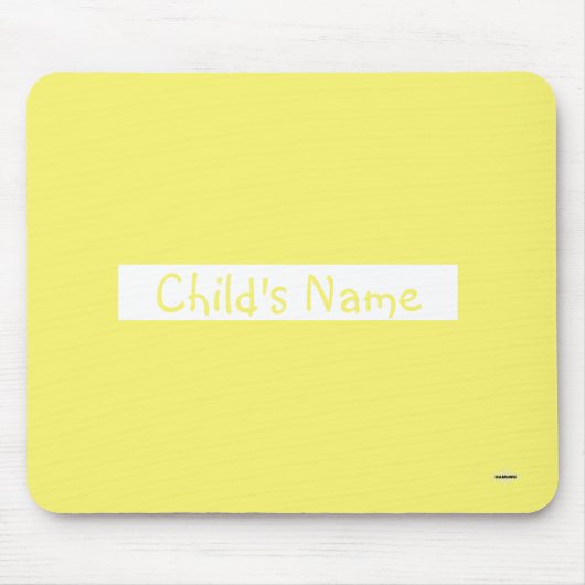 子供の名前を持つマウスパッドYellow HAMbWG マウスパッド (正面)