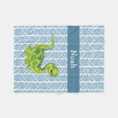 子供の名前を持つ恐竜を探す フリースブランケット (正面(横))