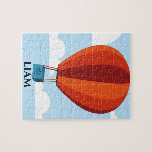 子供の名前を持つ熱風船パズル。 ジグソーパズル (横)