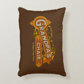 子供の名前を追加する日付おじいちゃんの椅子 – おじいちゃん アクセントクッション (正面(垂直))