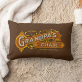 子供の名前を追加する日付おじいちゃんの椅子 – おじいちゃん ランバークッション (ブランケット)