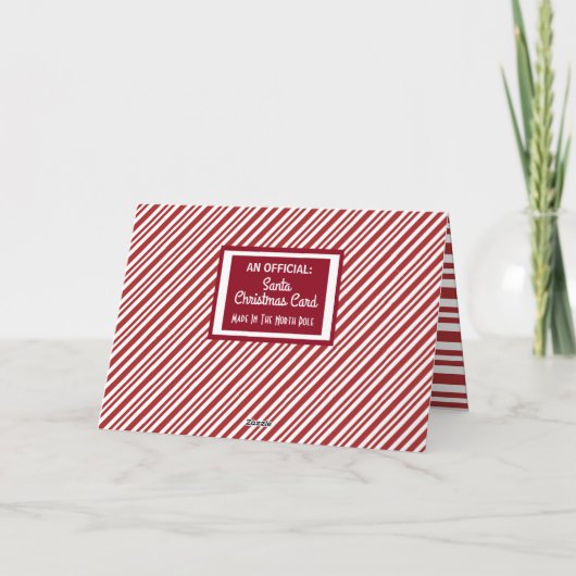 子供の名前を追加"サンタの素敵なリスト" シーズンカード (裏面)