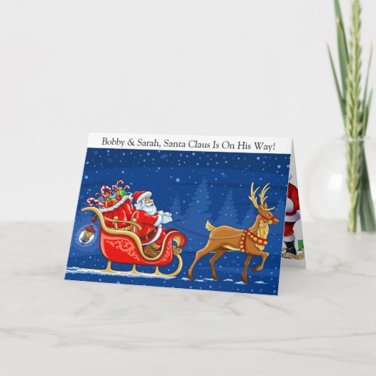 子供の名前を追加 サンタクロース クリスマス キッズ (正面)