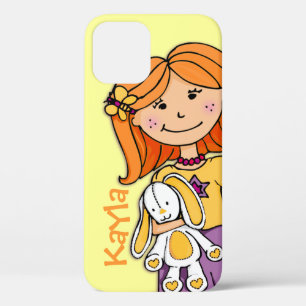 子供の名前カヤラiphone女の子カドル黄色 iPhone 12ケース