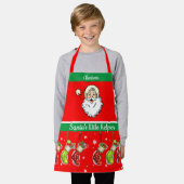 子供の名前サンタヘルパーベーキングとマママエプロン エプロン (着用した状態)