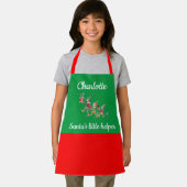 子供の名前サンタヘルパーベーキングとマママエプロン エプロン (インサイチュ)
