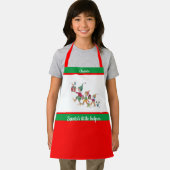 子供の名前サンタヘルパーベーキングとマママエプロン エプロン (インサイチュ)