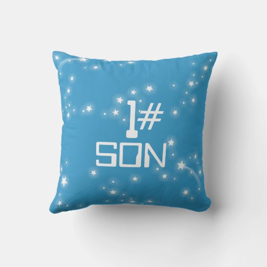 子供の名前ロケット宇宙エクスプローラ青いエリヤ枕 クッション (裏面)