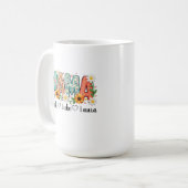 子供の名前入りフラワーママ コーヒーマグ コーヒーマグカップ (正面左)