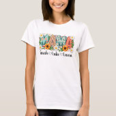 子供の名前入りフラワーママTシャツ Tシャツ (正面)
