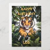 子供の名前入り誕生日カード サンキューカード (正面/裏面)