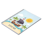 子供の名前入り あほい メイド 海賊船 ノート (左側)